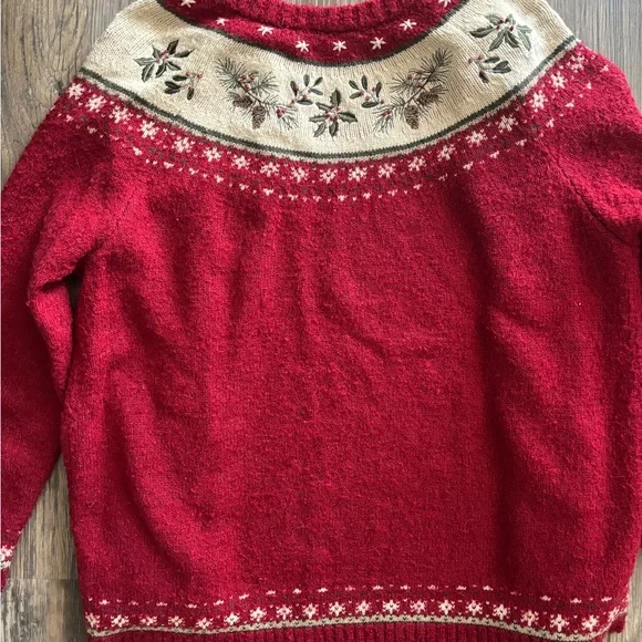 Vintage Croft & Barrow Christmas Sweater with zip closure - Picture 4 of 4